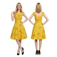 thumbnail image 1 of Yellow Sleeveless Square Neck Dress Halloween Costumes for Women, Movie Inspired Outfit for Cosplay Party Events, 1 of 9