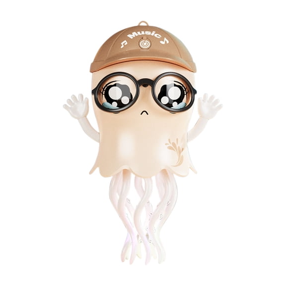 Yellow Smart Wiggly Wonder Dancing Squid Toy Playful Dancing Toy Crawling Dancing Obstacle Sensor Toys With Lights And Music Sensor For Kids Yellow