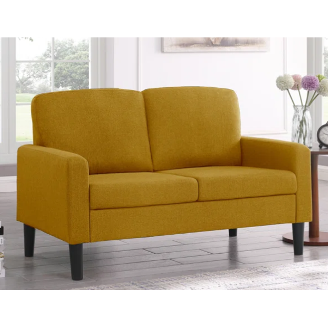 Yellow Smyre Square Arm 53" Loveseat