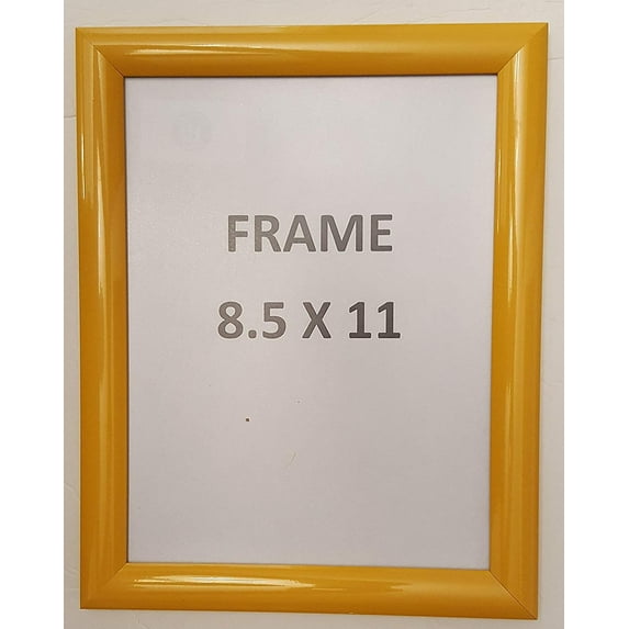 Yellow Snap Poster Frame/ Picture Frame / notice frame 8.5 x 11 Front Load Easy Open Snap frame ( Aluminum !!!)