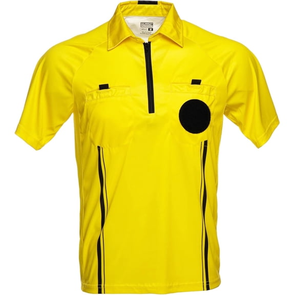 Yellow Soccer Referee Jersey | Mens Official Pro Shirt - Short Sleeve