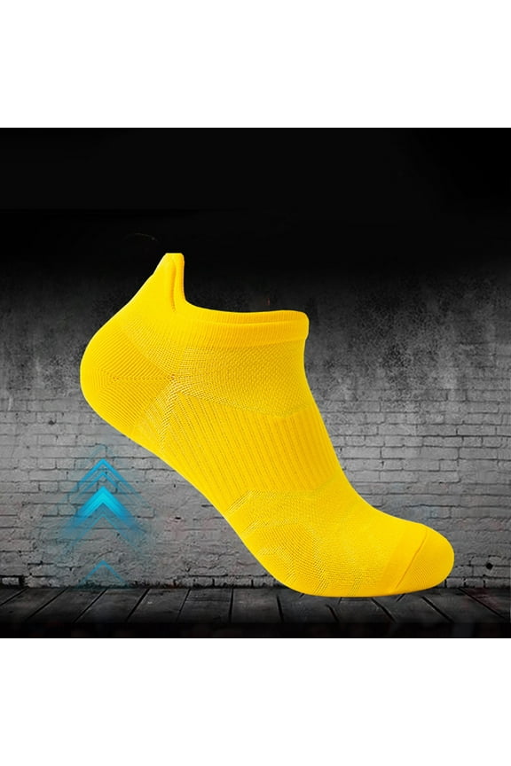 Yellow Socks Outdoor Sports Socks for Men and Women Fitness Running Socks Thin Socks Shallow Cut Summer Breathable Socks Quick Drying Boat Socks