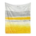 thumbnail image 1 of Yellow Soft Flannel Fleece Blanket, Watercolor Style Bicolor Abstract Art Design with Brush Stroke Effects, Cozy Plush for Indoor and Outdoor Use, 50" x 60", Pale Green Earth Yellow, by Ambesonne, 1 of 5