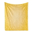 thumbnail image 1 of Yellow Soft Flannel Fleece Throw Blanket, Diagonal Swirling Ornate Victorian Damask Patterns on Retro Background Graphic Design, Cozy Plush for Indoor and Outdoor Use, 70" x 90", Yellow, by Ambesonne, 1 of 5