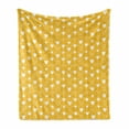 thumbnail image 1 of Yellow Soft Flannel Fleece Throw Blanket, Full and Empty Heart Shapes with Little Dots and Tiny Hearts Pattern, Cozy Plush for Indoor and Outdoor Use, 50" x 60", Yellow White, by Ambesonne, 1 of 6