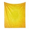thumbnail image 1 of Yellow Soft Flannel Fleece Throw Blanket, Illustration Artwork with Ombre Style Circle in Shades of Yellow Dots, Cozy Plush for Indoor and Outdoor Use, 60" x 80", Merigold Yellow, by Ambesonne, 1 of 6