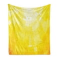 thumbnail image 1 of Yellow Soft Flannel Fleece Throw Blanket, Modern Circular Mosaic Motifs Digital Pixel Featured in Graphic Design Illustration, Cozy Plush for Indoor and Outdoor Use, 70" x 90", Yellow, by Ambesonne, 1 of 5