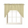 thumbnail image 1 of Yellow Solid Color Swag Valances for Windows, Small Curtains Drapes, Aesthetics Contemporary Luxury Kitchen Window Curtains Over Sink Rod Pocket Window Treatment Valance for Bedroom/Bathroom 56"x36", 1 of 5