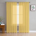 thumbnail image 1 of Yellow Solid, Semi Sheer Curtains 96 Inch Length 2 Panels Set, Pure Color Sheer Kitchen Curtain Privacy Voile Window Curtain for Living Room Bedroom Rod Pocket Drapes, 1 of 7