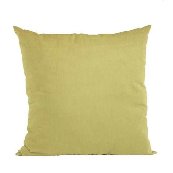 Yellow Solid Shiny Velvet Luxury Throw Pillow - 16 x 16 in.