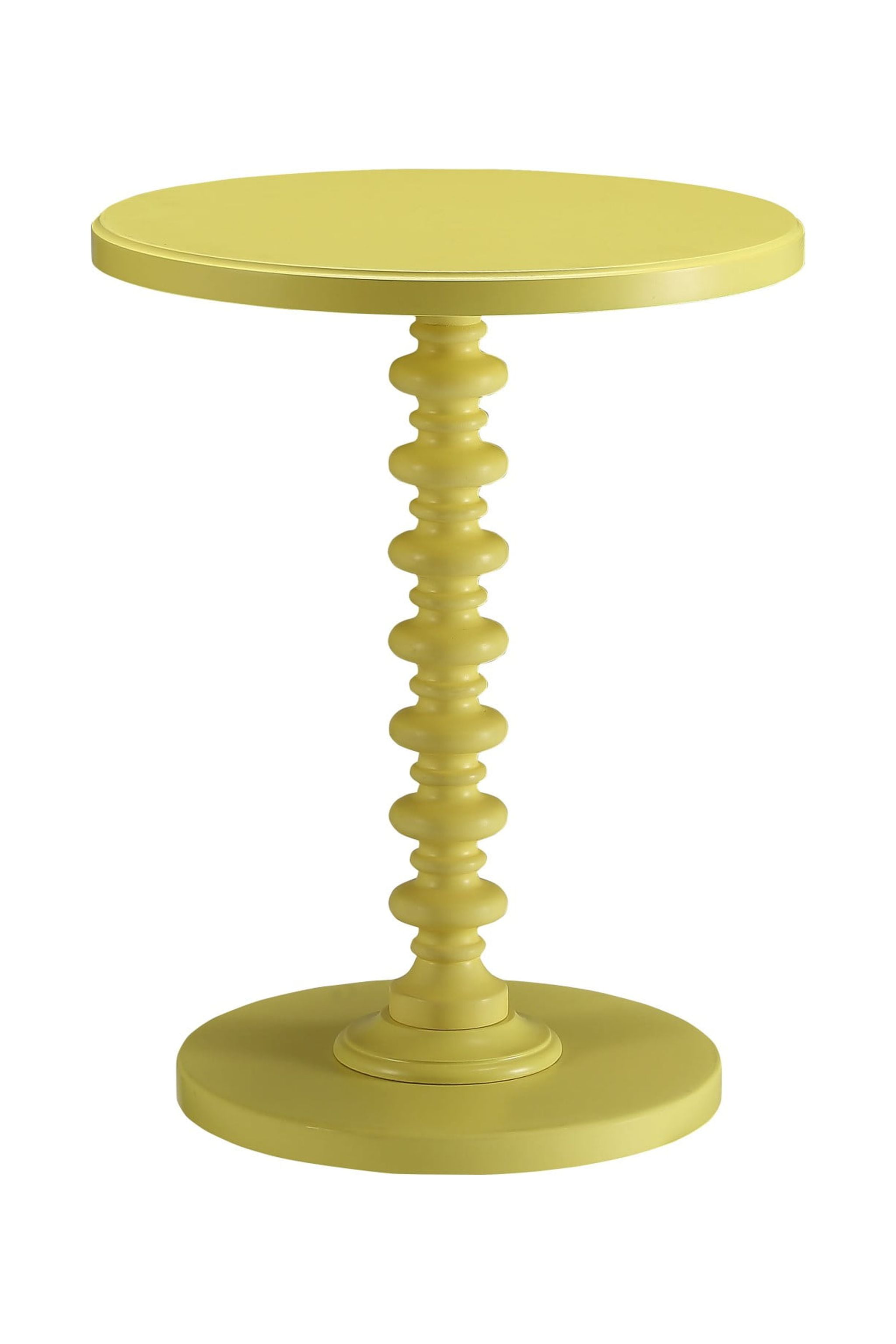 Yellow Solid Wooden Spindle Side Table Yellow Solid Wooden Spindle Side Table