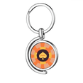 thumbnail image 1 of Yellow Spade Chips Illustration Pattern Rotating Keychain Metal Keyring Holder, 1 of 2
