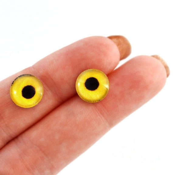 Yellow Sparrow Hawk Bird Glass Eyes