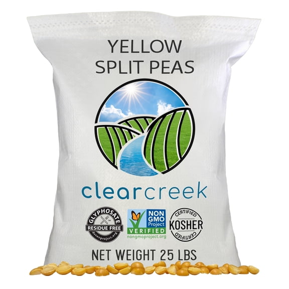Certified Glyphosate Residue Free Yellow Split Peas | 25 lb Bag | Non-GMO | Kosher | Vegan | Dried | High in Fiber and Protein | Non-Irradiated