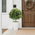 thumbnail image 1 of Yellow-Sprayed Red Artificial Ground-Inserted Milan Tree, Autumn Style Small Simulated Green Decoration Potted with Realistic Leaves, Durable Plastic Material, Outdoor Garden Decor (Style C), 1pc, 1 of 5