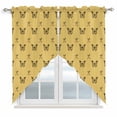 thumbnail image 1 of Yellow Spring Butterfly Swag Valances for Windows 2 Pack, Kitchen Window Curtains 36 Inch Length, Black Bow Knot Privacy Swag Curtains for Living Room/Bathroom with Rod Pocket 36"x36", 1 of 8