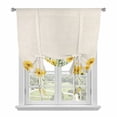 thumbnail image 1 of Yellow Spring Floral Balloon Curtains for Windows, Bedroom Curtains 54 Inch Length, Pastoral Flowers Daisy Rustic Tie Up Curtains Panels Thermal Insulated Bathroom Curtains Window 42"x54", 1 of 8