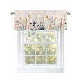 thumbnail image 1 of Yellow Spring Floral Curtain Valances for Windows, Vintage Flowers Farmhouse Kitchen Valance Window Treatment, Light Filtering Block Curtains for Bathroom/Bedroom/Living Room 42'' x 18'', 1 of 9