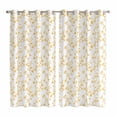 thumbnail image 1 of Yellow Spring Floral Kitchen Curtains 84 Inch Length, Elegant Watercolor Summer Botanical Grommet Top Bedroom Living Room Curtains, Light Filtering Cafe Curtain Drapes 2 Panels Set 104''x84'', 1 of 9