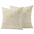 thumbnail image 1 of Yellow Spring Floral Outdoor Waterproof Pillow Covers, Summer Botanical Farmhouse Decorative Square Throw Pillowcase Sofa Cushion Sham for Patio/Couch/Chair, 18"x18" 2 Pack, 1 of 8