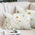 thumbnail image 1 of Yellow Spring Floral Pillow Covers 12"x20", Summer Flowers Botanical Elegant Soft Brushed Microfiber Breathable Throw Pillow Covers, Pillowcase with Zipper for Couch Sofa Bedroom Living Room, 1 of 9
