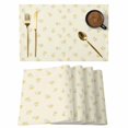 thumbnail image 1 of Yellow Spring Floral Placemats Set of 2 Elegant Pastoral Flowers Modern Art Place Mats Indoor Wipeable Table Mats Washable Cloth Dining Table Placemats for Kitchen Holiday Party Home Decor 13x19 Inch, 1 of 9