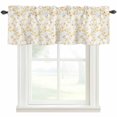 thumbnail image 1 of Yellow Spring Floral Rod Pocket Curtain Valance, Elegant Watercolor Summer Botanical Farmhouse Window Valance for Living Room, Bedroom, Kitchen 54"W x 18"L, 1 of 8