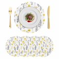 thumbnail image 1 of Yellow Spring Floral Round 15 Inch Placemats Set of 4, Flowers Botanical Elegant Pastoral HeatResistant Non Slip Place Mats for Dining Table, Wipeable Braided Kitchen Table Mats for Housewarming, 1 of 9