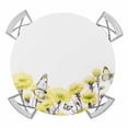 thumbnail image 1 of Yellow Spring Floral Round Tablecloth for 36-44 Inch Tables,Fitted Table Cover with Elastic Edge,Watercolor Summer Botanical Elegant Waterproof Outdoor Table Cloth Protector for Patio Garden Dinner, 1 of 9
