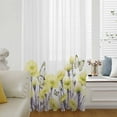 thumbnail image 1 of Yellow Spring Floral Semi Sheer Curtains Drapes for Living Room,Bedroom,French Doors Window 96 Inches Long,Watercolor Summer Botanical Elegant Rod Pocket Chiffon Curtain Drapery Voile Drape Panel, 1 of 6