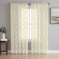 thumbnail image 1 of Yellow Spring Floral Sheer Curtains 63 Inch Length 2 Panels Set, Summer Botanical Watercolor Voile Window Treatment Rod Pocket Curtains Sheers Drapes for Bedroom/Living Room/Kitchen 52x"63"x2, 1 of 7