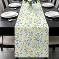 thumbnail image 1 of Yellow Spring Floral Table Runner 120 Inches Long, Flowers Leaves Pastoral Botanical Kitchen Coffee Dining Table Decoration for Home Party Birthday Wedding Home Decor 13x120 Inches, 1 of 8