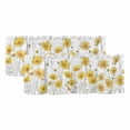 thumbnail image 1 of Yellow Spring Floral Valances for Windows, Summer Botanical Watercolor Daisy Light Filtering Kitchen Curtains, Rod Pocket Window Valance Curtains for Living Room Bedroom, 42" W x 12" L, 2 Panels, 1 of 9