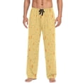 thumbnail image 1 of Yellow Stars Pattern Men's Lightweight Pajama Bottoms Stretch Elastic Waist Side Pockets Spring Fall, 1 of 7