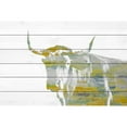 thumbnail image 1 of "Yellow Steer" Painting Print on White Wood, 1 of 5