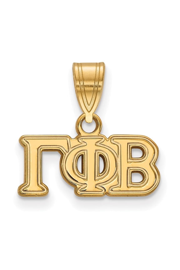Yellow Sterling Silver Charm Pendant Greek Gamma Phi Beta 14 mm 17