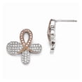 thumbnail image 1 of Yellow Sterling Silver Earring Button Women'S Cubic Zirconia CZ 19 mm, 1 of 2