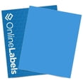 thumbnail image 1 of Yellow Sticker Paper, 8.5 x 11 Full Sheet Label, 100 Sheet Pack, Inkjet or Laser Printer, Online Labels (Color: Blue), 1 of 9