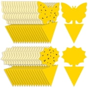 36PCS Yellow Dual-Sided Sticky Fly Traps, Butterfly & Tree Shape Fungus Gnat Insect Catcher for Indoor Outdoor Potted Plants