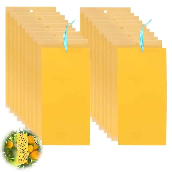 Yellow Sticky Traps, Non-Toxic And Easy To Use, Perfect For Indoor And Outdoor Plants, Captures A Variety Of Flying Insects