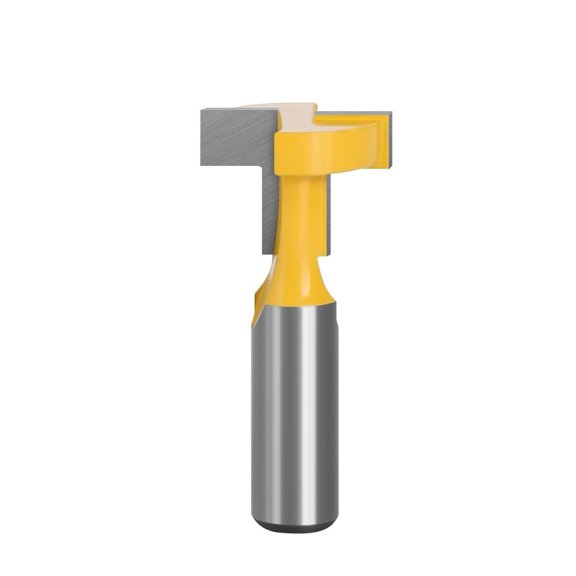 Yellow Straight Edge T Type Router 8mm 12mm 1/2 Shank Woodworking Keyhole
