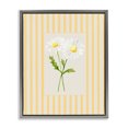 thumbnail image 1 of Stupell Industries French Country Yellow Stripe Daisy Gray Floating Frame Canvas Art, 25 x 31, by Lisa Wehmeyer, 1 of 8