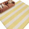 thumbnail image 1 of Yellow Striped Area Rug 5x7 Washable Rug Non Slip Beige Retro Minimalism Abstract Stripes Large Area Rug Soft Stainresistant Indoor Floor Carpet for Living Room Bedroom Office Dining Room Nursery, 1 of 9