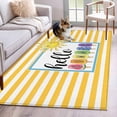 thumbnail image 1 of Yellow Striped Area Rugs 4'x6', Washable Small Throw Rugs for Office Bathroom, Farmhouse Stripes Modern Abstract Art Indoor Outdoor Rug Non-Slip Low Pile Carpet Runner Reversible Floor Mats, 1 of 8