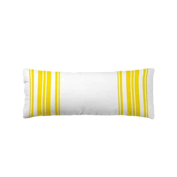 Yellow Striped Body Pillow Cover 20 x 54 Inch Decorative Pillow Cover Farmhouse Simple Line Vertical Stripes Lumbar Pillowcase Seasonal Rectangle Cushion Case for Couch Sofa Bed Living Room