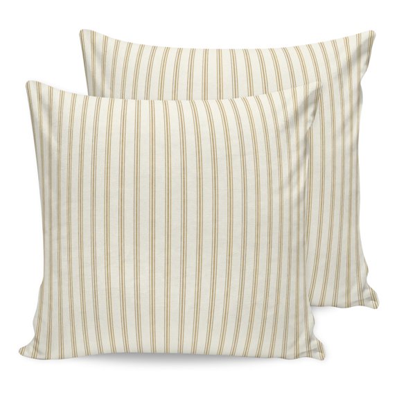 Yellow Striped Pillow Covers 24x24 Set of 2, Modern Boho Vertical Stripes Throw Pillow Covers Decorative Couch Cushion Cover, Microfiber Soft Square Pillowcases for Bedroom Living Room Sofa