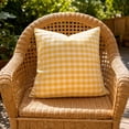 thumbnail image 1 of Yellow Striped Solid Throw Pillow with Insert, Stuffed Decorative Cushion for Sofa Couch, Bedroom Home Decor with Synthetic Fiber Fill, 1 of 7