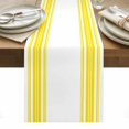 thumbnail image 1 of Yellow Striped Table Runner Farmhouse Simple Line Vertical Stripes Tablerunners 13 x 90 Inch, Table Decorations Tabletop Scarf for Summer Gathering Holiday Farmhouse Kitchen Dining Decor, 1 of 8