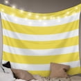 thumbnail image 1 of Yellow Striped Tapestry for Bedroom Wall Hanging Tapestry, Modern Simple Monochrome Geometric White Ceiling Backdrop Tapestries Poster Blanket Wall Decor for Teens Room Living Room Dorm 39" x 59", 1 of 8