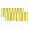 thumbnail image 1 of Yellow Striped Valances for Windows, Decorative Rod Pocket Window Valance Curtains, Modern Farmhouse Yellow White Stripes Short Curtain Drapes for Kitchen/Living Room, 2 Panels, 42" W x 12" L, 1 of 8